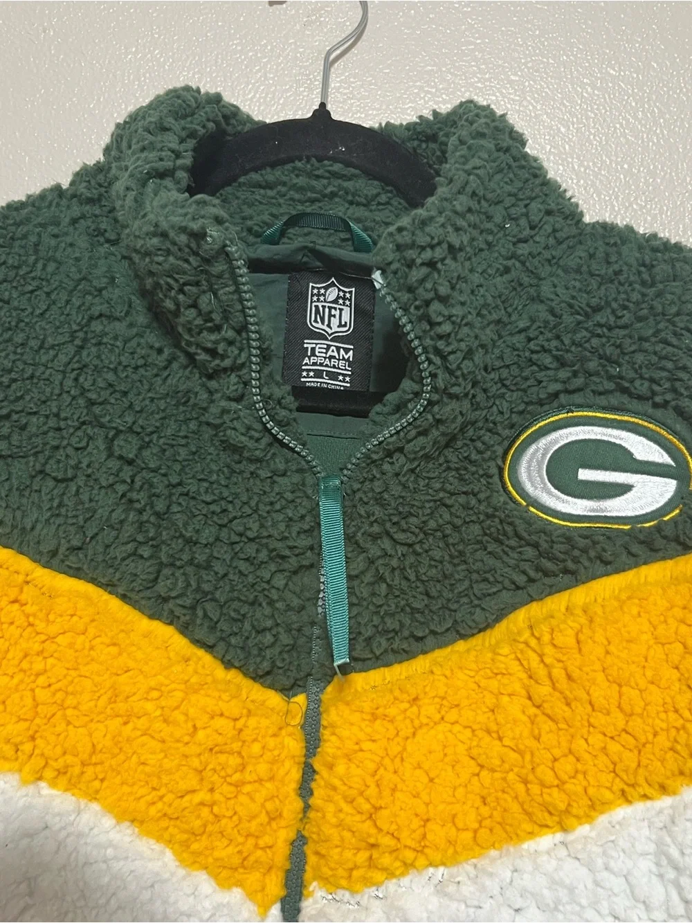 Green Bay Packers Varsity Jacket Team NFL Wool / Vintage Official (Size: L)